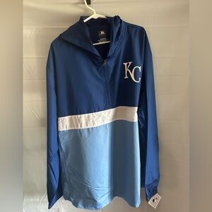 Kansas City Royals Pullover Windbreaker with Hood Men’s Size XXXL